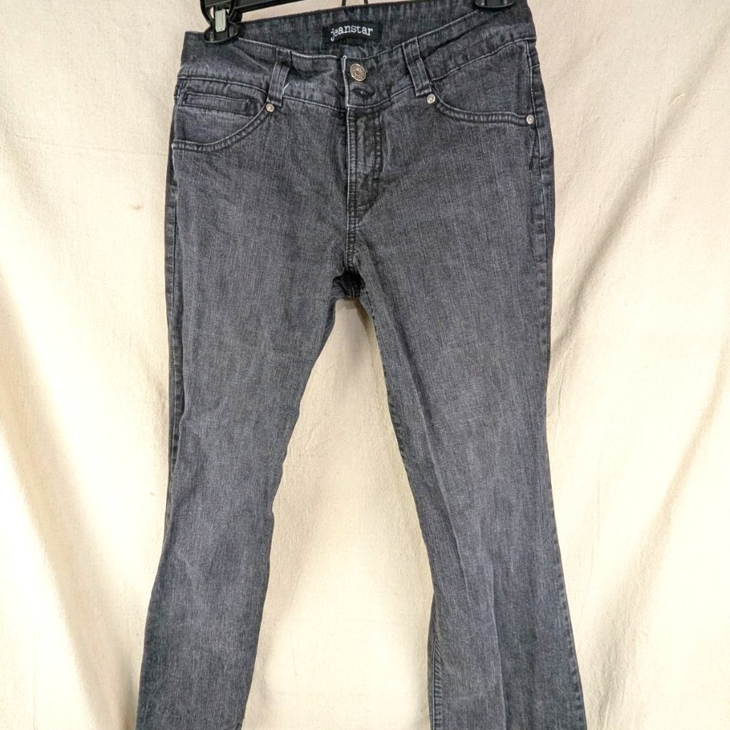 Jeanstar Women's Size 8 Bootcut Jeans - Black Dark Gray Denim